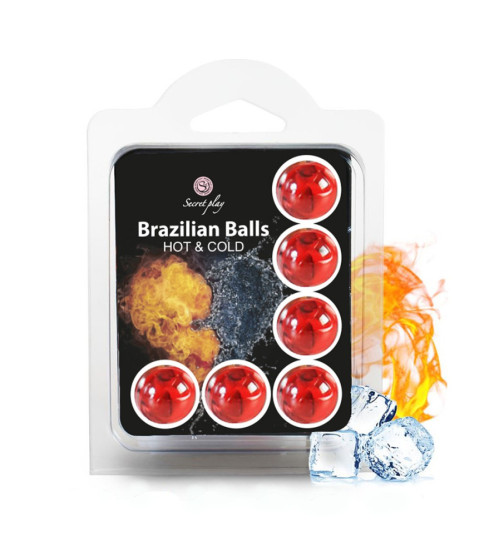 Boules de massage Brésiliennes effet chaud froid x6 - BZ6292